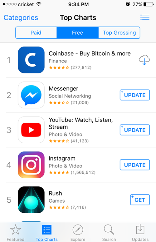 Coinbase app 1